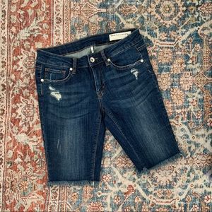 Mid-Rise denim Bermuda Shorts size 4-8